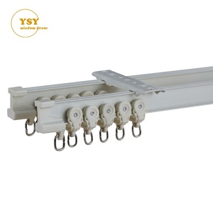 Rail de rideau flexible en aluminium pour <span class=keywords><strong>baie</strong></span> <span class=keywords><strong>vitrée</strong></span>, fixation au plafond, courbé, pour séparateur de pièce - Product Image 3
