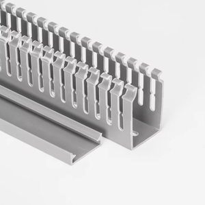 Canal de revestimiento eléctrico de <span class=keywords><strong>PVC</strong></span> gris ranurado abierto ignífugo 25*15 Conducto de alambre de plástico para instalación de cables - Product Image 3
