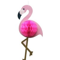 Lentera Kertas Nanas Flamingo, Bola Beludru Sarang Lebah, Bunga Bulat, Pesta Ulang Tahun Tropis Hawaii, Personalisasi Senior