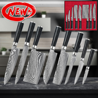 10% de réduction sur logo personnalisé 67 couches Vg10 ensembles de couteaux japonais ensemble de couteaux de cuisine damas avec boîte-cadeau magnétique