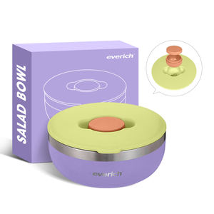 Everich Venta al por mayor Ensaladera ecológica 1QT Ensaladera de acero inoxidable 304 de doble pared - Product Image 4