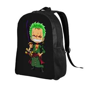 Sac à dos Chibi Roronoa <span class=keywords><strong>Zoro</strong></span> <span class=keywords><strong>One</strong></span> Pieces Treasure, sac à dos de sport, de randonnée, de voyage, pour hommes et femmes, sacs en toile pour ordinateur portable - Product Image 2