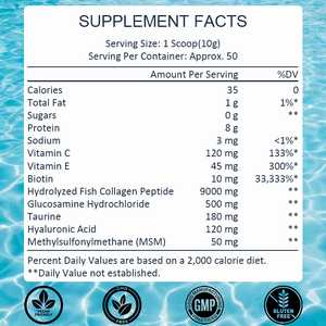 ผงคอลลาเจนเปปไทด์ทางทะเล OEM/ODM ยอดขายดี พร้อม MSM + GC, คอลลาเจนหลายชนิด ประเภทที่ 1 และ 3 เพื่อเสริมภูมิคุ้มกัน กระดูก ผิว ผม และเล็บ - Product Image 2