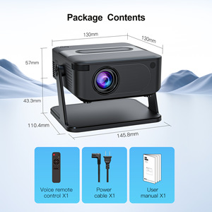 Novedad Mini proyector portátil HA109 4K <span class=keywords><strong>Micro</strong></span> proyectores LCD BT5 Android 11 con soporte ligero 720P Proyector Beamer - Product Image 6