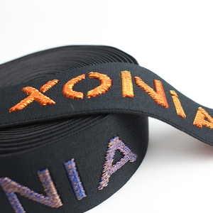 Groothandel Aangepaste Kleur 3d Jacquard Logo Polyester Spandex Elastisch Lint Voor Home Textiel Riem - Product Image 3
