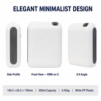 Diffuseur de parfum mural à double alimentation USB et batterie, 200 ml, 200-300 m², sans fil, 3 minuteurs, sans perçage, sans eau, aromathérapie, OEM personnalisé, blanc