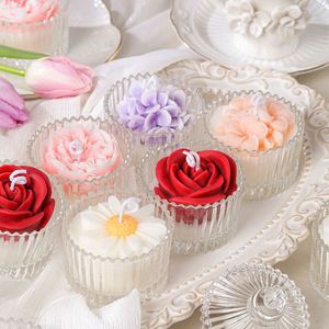 เทียนหอมรูปดอกโบตั๋นทำมือ พร้อมฝาปิด สำหรับงานแต่งงาน ตกแต่งบ้าน - Product Image 1