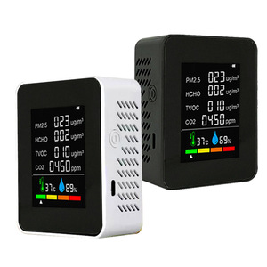 Air Quality Monitor PM2.5 HCHO TVOC CO2 Temperature Humidity LCD Display Shenzhen Made ZN-MT05 - Product Image 1