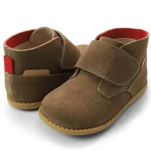 TipsieToes manufacturer stock low price real leather super soft stylish western flat fur boots for little boy girl kids teenager