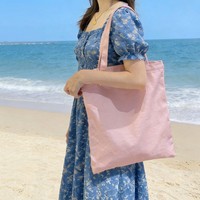 Sac fourre-tout en nylon personnalisé, multicolores pastel, léger, réutilisable, pliable, pour femmes et filles, plage, shopping quotidien