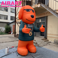 Mascotte gonflable adorable en forme de chien, personnage de dessin animé gonflable pour la publicité extérieure