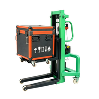 Chariot élévateur compact à haute efficacité, détachable, 300 kg, 1,2 m - 1,6 m, avec fourche réglable et télécommande sans fil, pour déchargement de fourgons et conteneurs