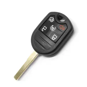 Topbest 5 button car remote key blank with HU101 key blade for Ford key car