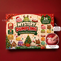 Boîte Mystère de Compte à Rebours de Noël, Jouet de Noël DIY Squishy en forme de Boule avec Mousse Pelucheuse et Plastique, Calendrier Déchirable pour Enfants de 5 à 7 Ans, Jeu de Boîte à Perforer