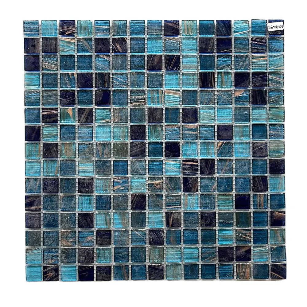 Großhandel Schwimmbad Hot Melt Blue Green Glas Mosaik fliesen