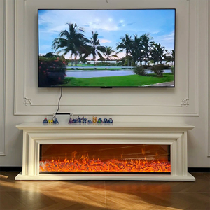 Cheminée électrique linéaire ultra-mince, taille personnalisable, ensemble <span class=keywords><strong>de</strong></span> bûches LED imitation foyer, installation autonome, télécommande métallique - Product Image 2