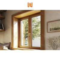 Reemplazo de ventana de vidrio a prueba de balas, ventanas de madera de aluminio, vidrio interior de doble vidrio, ventana abatible francesa