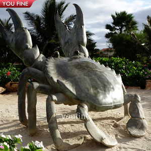 Estátua de escultura de caranguejo em bronze, grande estátua de escultura de caranguejo de metal - Product Image 2