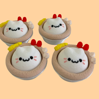 Porte-clés anti-stress en forme de œuf de chat imprimé en 3D, design bouton de clavier mécanique, jouet de décompression, disponible en OEM/ODM