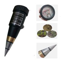 Testeur de pH et d'humidité du sol 2 en 1, type aiguille, avec plage de mesure du pH de 3 à 8 pH, humidité de 1 à