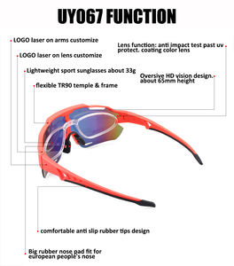 यूवी 400 संरक्षण आउटडोर खेल eyewear फुटबॉल OEM सायक्लिंग धूप का चश्मा पुरुषों पागल मनुष्य Lentes Gafas डे प स्टॉक काले चश्मे Eyewear - Product Image 6