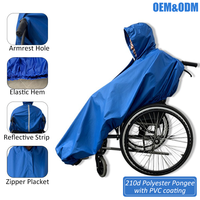 Housse de protection imperméable et coupe-vent de haute qualité pour scooter, en polyester PVC 210D, taille unique pour adulte, pour fauteuil roulant électrique
