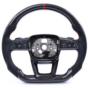 Volant en fibre de carbone en gros pour <span class=keywords><strong>Audi</strong></span> A3 A4 A5 A6 A7 A8 S3 S4 S5 <span class=keywords><strong>S6</strong></span> Q5 SQ5 SQ7 SQ8 2017-2018 - Product Image 1
