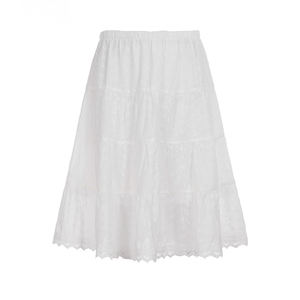 Falda Midi Boho en Línea A para Mujer con Encaje Texturizado, Cintura Natural, Estilo Dulce y Femenino de Verano - Product Image 6