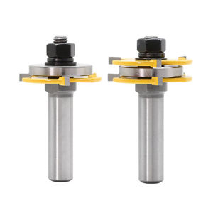 قطعتان من أدوات النحت الخشبية ذات 3 أسنان كربيدية لعمل الفتحات والوصلات مع ساق 6 و8 و12 ملم و1/4 و1/2 بوصة - Product Image 2