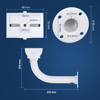 Accessoires CCTV 17cm 215mm L Forme Support Mural Cctv pour Caméra Cctv