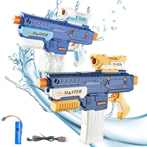 Pistol mainan penembak untuk anak laki-laki luar ruangan Pistol air Pistol besar pengulang elektrik Pistol air semprotan musim panas Mainan