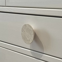 Poignée de porte SAIDKOCC D6x2cm en marbre violet, bouton rond de luxe italien pour villa, armoire, coiffeuse, tiroir, décoration intérieure