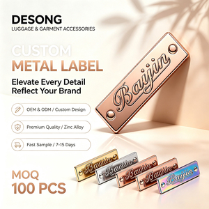 ป้ายโลโก้โลหะสลักลายตามสั่งสำหรับเสื้อผ้า ผ้าพันคอ - Product Image 1