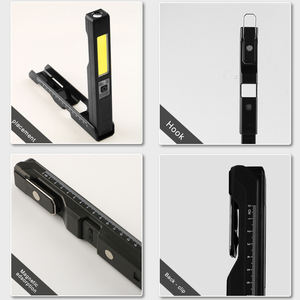 Lampe mécanique à <span class=keywords><strong>LED</strong></span> magnétique multifonctionnelle avec règle pour atelier de réparation de <span class=keywords><strong>voiture</strong></span> Lampe de travail COB rechargeable pliable - Product Image 2
