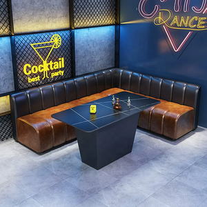 Divano Moderno in Pelle per Bar e Locali Notturni, Adatto per Arredamento Commerciale in KTV, Locali Musicali, Bar e Taverne - Product Image 2