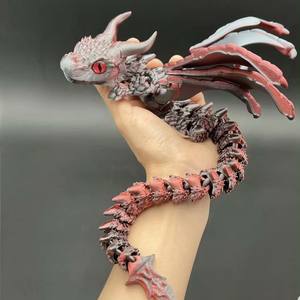 Modèle de <span class=keywords><strong>wyvern</strong></span> bicorne imprimé en 3D avec ailes multi-articulations mouvement flexible finition dégradée au laser un modèle tendance jouets pour enfants - Product Image 4
