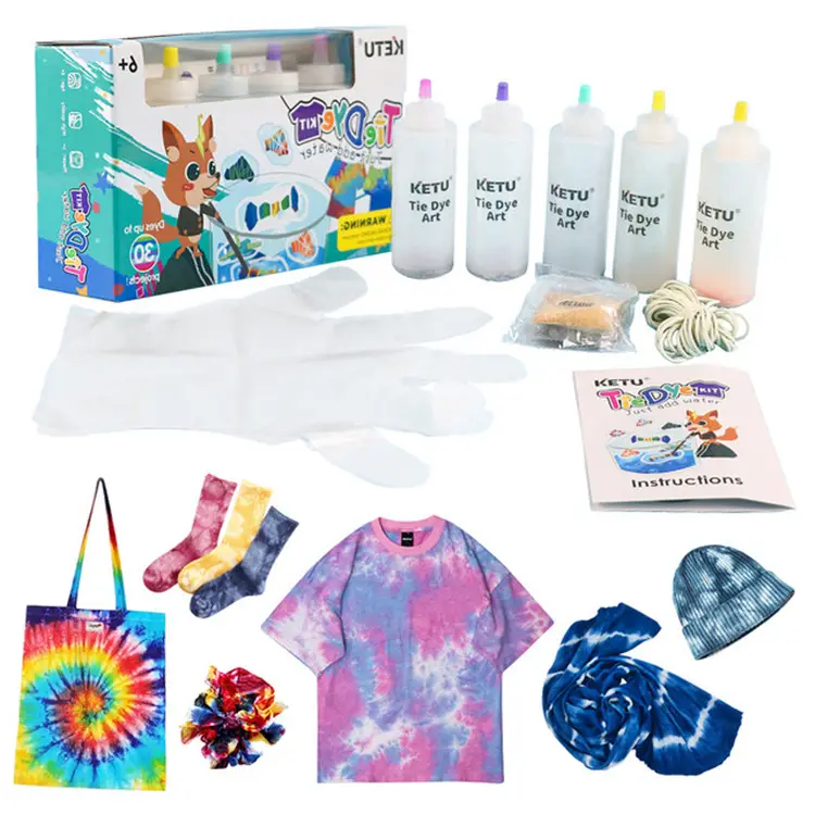 Tie Dye Kit Set of 5/8/18 Colours Ink Tie-Dye Kits for Dyeing Fabric, Clothes Creative Art Craft Games Activity for Kids&Adults