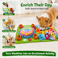 Tapis d'alimentation lente interactif moderne et lavable en polaire douce avec base antidérapante pour chiens, chats et lapins