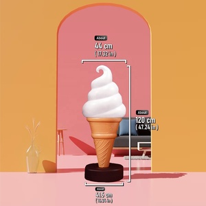 120cm/47.24inch 1set Creative Ice Cream Shape <b>Light</b> Model No Lamp <b>Advertisement</b> Waterproof Outdoor Display Bar Decor Props Shop - Product Image 5
