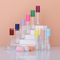 Vente d'usine 8ml plastique ABS AS cylindre brillant à lèvres bouteille transparente liquide rouge à lèvres étui biche pied applicateur brillant à lèvres conteneur