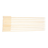 Brochettes en bambou naturel vert de 30 cm pour barbecue, type canon en fer