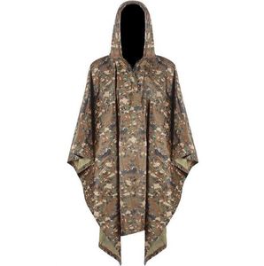 Poncho de lluvia personalizado de montaña impermeable camuflaje táctico impermeable para acampar senderismo caza al aire libre - Product Image 4
