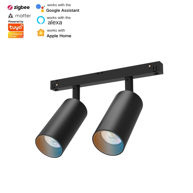 Minimalist Double Head Ceiling Recessed Spot Light CCT Tunable White Dali 10w Motion Sensor Smart Dimmable Ra95 IP55 Hotel