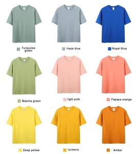 เสื้อยืดคอกลมสีพื้นคุณภาพสูง 220gsm ผ้าฝ้าย 100% สำหรับผู้ชาย รับสกรีนลายตามสั่ง เสื้อยืดลายกราฟิก - Product Image 2