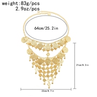 Chaînes de Tête Dorées Multicouches de Luxe avec Pompon et Masque Voile pour Femmes, Bijoux de Corps Classiques en Alliage pour Soirées en Boîte de Nuit ou Danse
