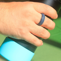 Bague en silicone pour homme à motif rétro sans pierre pour les sports de plein air et les fêtes/cadeaux - RMDS GJJ004