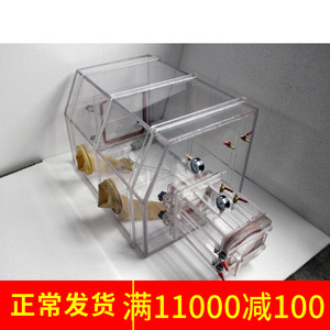 Caja de guantes de laboratorio PMMA sellada al vacío con gas inerte y puertos para guantes para trabajos estériles - Product Image 4