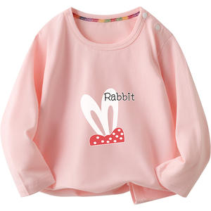 Kids' Long-Sleeved Knitted Casual <strong>T</strong>-<strong>Shirt</strong> Spring Autumn Cotton Eco-friendly Cartoon Print for Girls Boys - Product Image 5
