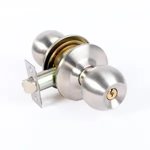 Serrure de porte à bouton cylindrique pour porte, fonction d'entrée, avec 587 boutons, vente en gros