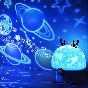 Proiettore Moderno Cielo Stellato con LED, Carillon Coniglietto, Luce Blu USB Ricaricabile, Set Regalo per Camera dei Bambini - Product Image 3